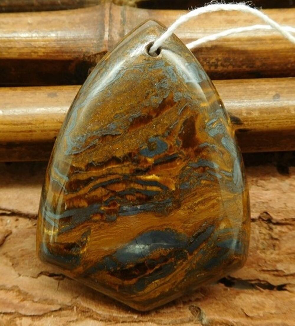 Huge Iron Tiger Eye Pendant Bead